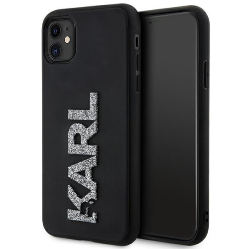 Hurtownia Karl Lagerfeld - 3666339166519 - KLD1604 - Etui Karl Lagerfeld KLHCN613DMBKCK Apple iPhone 11/XR czarny/black hardcase 3D Rubber Glitter Logo - B2B homescreen