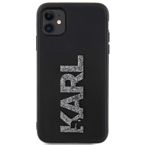 Etui Karl Lagerfeld KLHCN613DMBKCK Apple iPhone 11/XR czarny/black hardcase 3D Rubber Glitter Logo