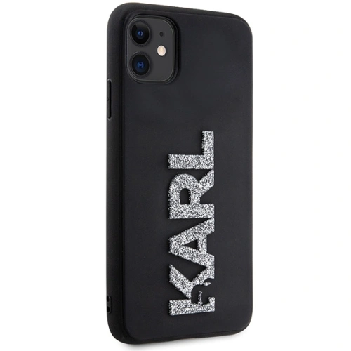 Etui Karl Lagerfeld KLHCN613DMBKCK Apple iPhone 11/XR czarny/black hardcase 3D Rubber Glitter Logo