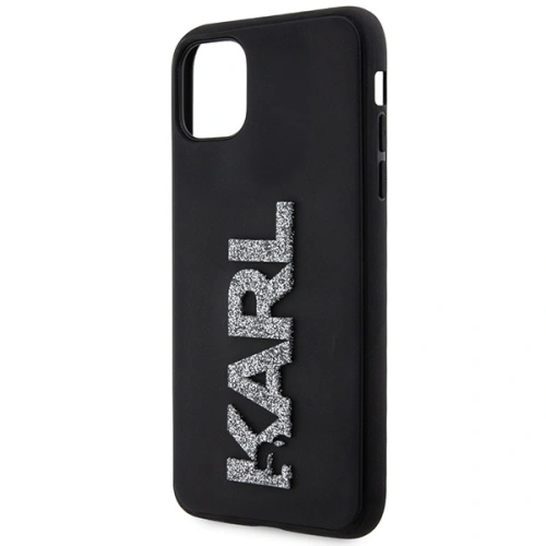 Etui Karl Lagerfeld KLHCN613DMBKCK Apple iPhone 11/XR czarny/black hardcase 3D Rubber Glitter Logo