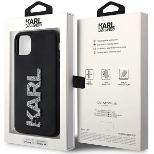 Hurtownia GSM - Etui Karl Lagerfeld KLHCN613DMBKCK Apple iPhone 11/XR fekete/black hardcase 3D Gumi Csillogó Logó - KLD1604 - {ean13} - Hurt