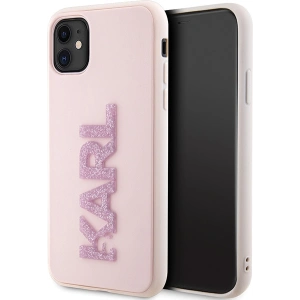 Hurtownia GSM - Etui Karl Lagerfeld KLHCN613DMBKCP Apple iPhone 11/XR rózsaszín/pink kemény tok 3D gumi csillogó logó - KLD1605 - {ean13} - Hurt