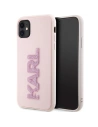 Karl Lagerfeld KLHCN613DMBKCP Apple iPhone 11/XR pink hardcase 3D Rubber Glitter Logo