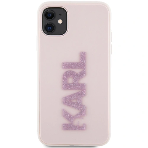 Etui Karl Lagerfeld KLHCN613DMBKCP Apple iPhone 11/XR różowy/pink hardcase 3D Rubber Glitter Logo