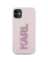 Hurtownia GSM - Etui Karl Lagerfeld KLHCN613DMBKCP Apple iPhone 11/XR różowy/pink hardcase 3D Rubber Glitter Logo - KLD1605 - {ean13} - Hurt