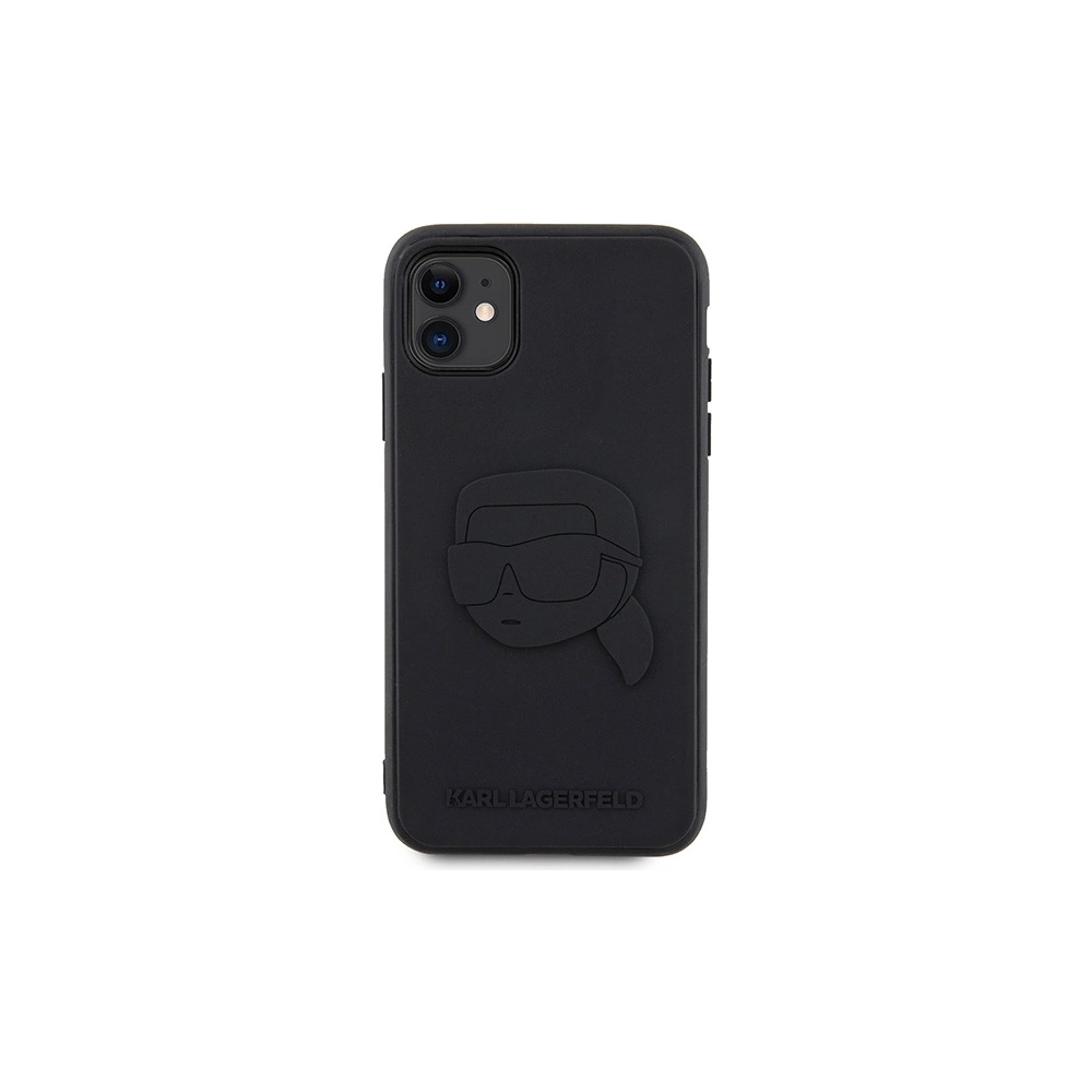Wholesale Karl Lagerfeld KLHCN613DRKNK Apple iPhone 11/XR black hardcase Rubber Karl Head 3D - KLD1606 - {ean13} - Hurt