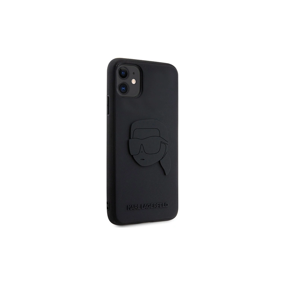Wholesale Karl Lagerfeld KLHCN613DRKNK Apple iPhone 11/XR black hardcase Rubber Karl Head 3D - KLD1606 - {ean13} - Hurt