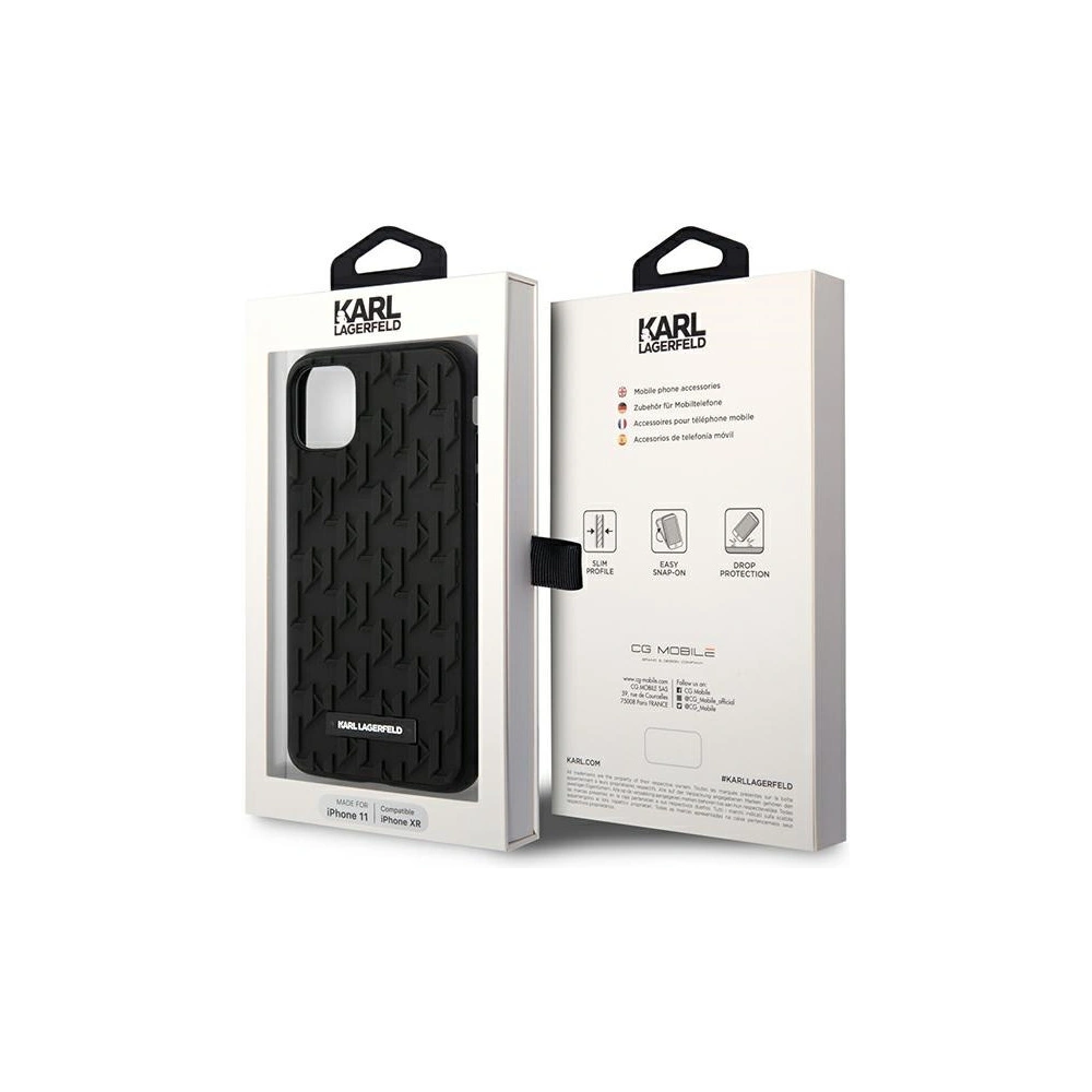 Hurtownia GSM - Etui Karl Lagerfeld KLHCN61RUPKLPK Apple iPhone 11/XR hardcase negru/black 3D Monogram - KLD1607 - {ean13} - Hurt