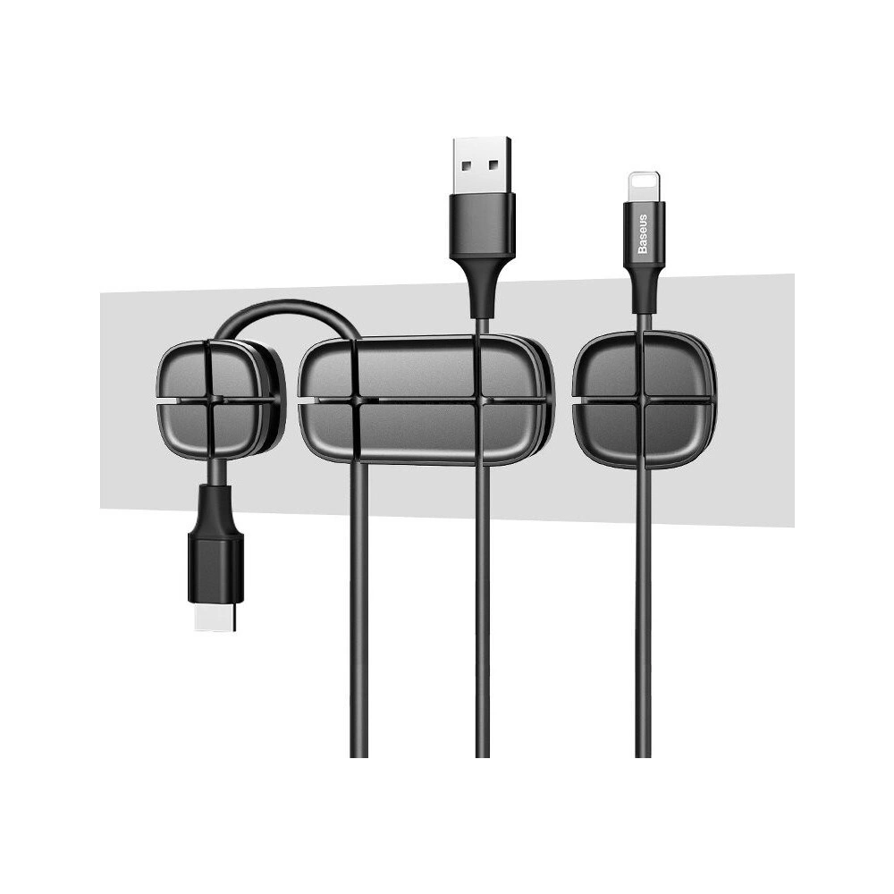 Hurtownia GSM - Organizer na kabely Baseus Cross Peas - černý - BSU131BLK - {ean13} - Hurt