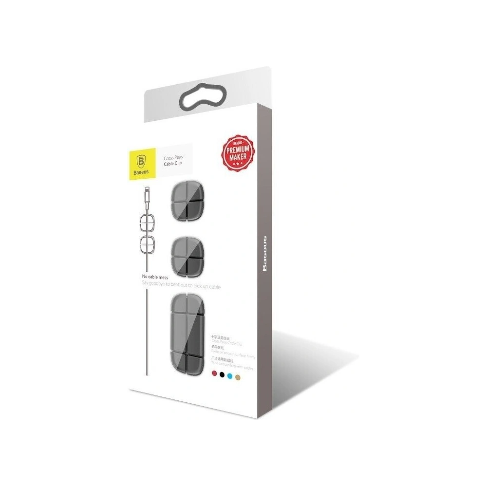Hurtownia GSM - Organizer pentru cabluri Baseus Cross Peas - negru - BSU131BLK - {ean13} - Hurt