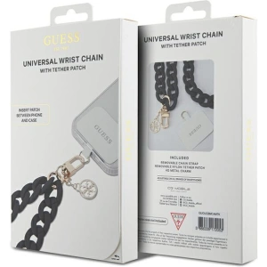 Pasek Guess GUOUCBMC4MK Universal Big Hand Strap černý/black Acrylic 4G Charm