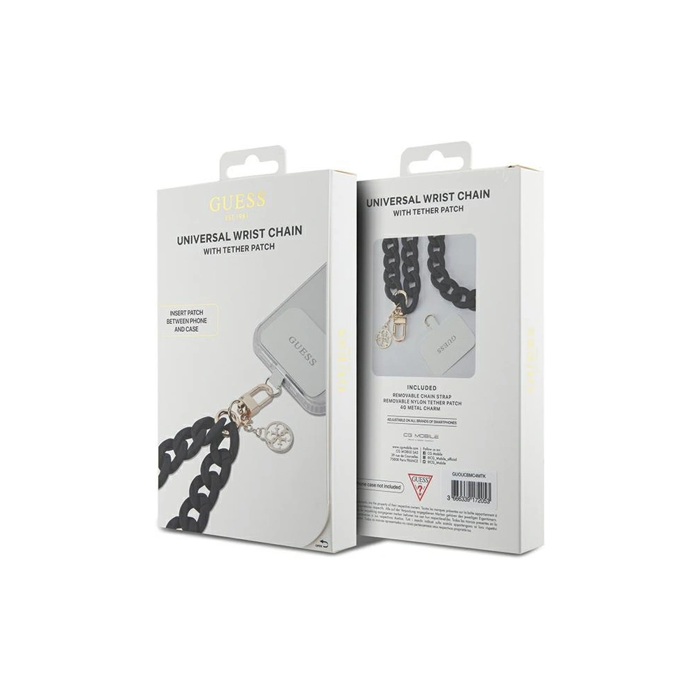 Wholesale Guess GUOUCBMC4MK Universal Big Hand Strap black Acrylic 4G Charm - GUE2680 - {ean13} - Hurt