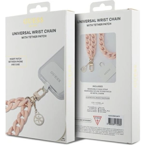 Pasek Guess GUOUCBMC4MP Universal Big Hand Strap růžový/pink Acrylic 4G Charm