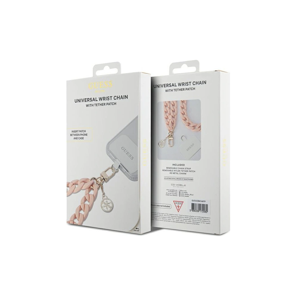 Hurtownia GSM - Pasek Guess GUOUCBMC4MP Universal Big Hand Strap roz/pink Acrilic 4G Charm - GUE2681 - {ean13} - Hurt
