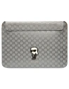 Etui Karl Lagerfeld Sleeve KLCS14SAKHPKG 14 inch argintiu/silver Saffiano Monogram Ikonik