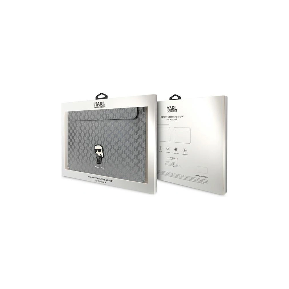 Hurtownia GSM - Etui Karl Lagerfeld Sleeve KLCS14SAKHPKG 14 Zoll silber Saffiano Monogram Ikonik - KLD1610 - {ean13} - Hurt