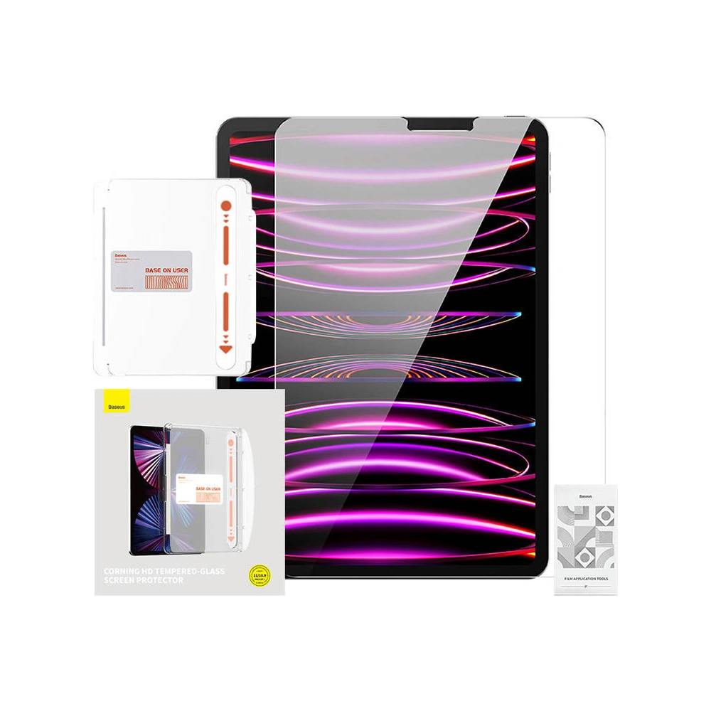 Hurtownia GSM - Gehärtetes Glas Baseus Apple iPad Air 10.9 2020/2022 (4. und 5. gen) / iPad Pro 11 2018/2020/2021/2022 (1., 2., 3. und 4. gen) / iPad Air 11 2024 (6. generation) - BSU4553 - {ean13} - Hurt