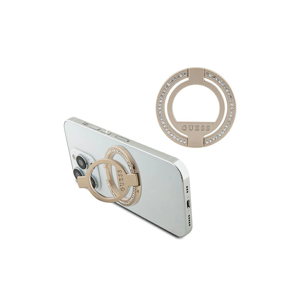 Hurtownia GSM - Uchwyt na palec Guess MagSafe Ring Stand GUMRSALDGD zlatý/gold Rhinestone - GUE2685 - {ean13} - Hurt