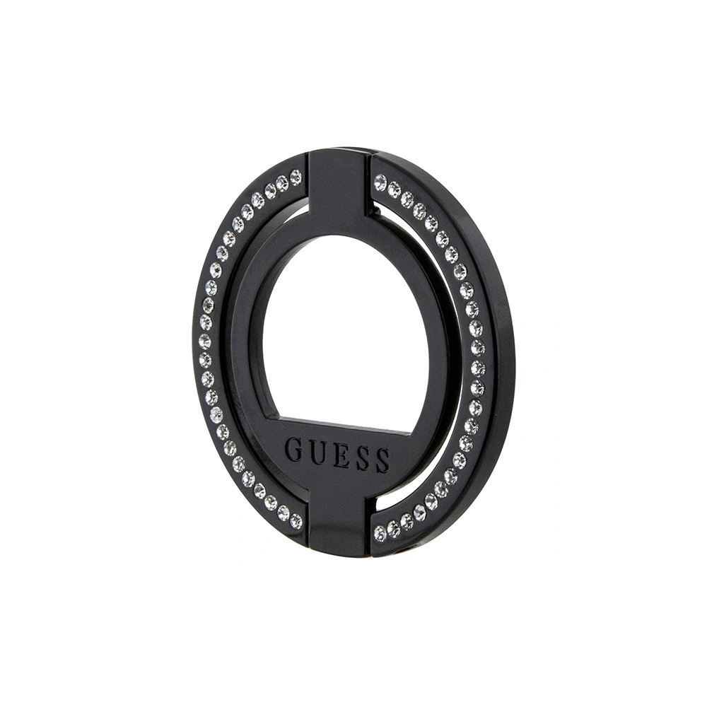 Hurtownia GSM - Uchwyt na palec Guess MagSafe Ring Stand GUMRSALDGK czarny/black Rhinestone - GUE2686 - {ean13} - Hurt