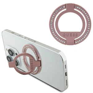 Hurtownia GSM - Uchwyt na palec Guess MagSafe Ring Stand GUMRSALDGP růžový/pink Rhinestone - GUE2687 - {ean13} - Hurt