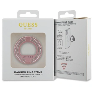 Hurtownia GSM - Uchwyt na palec Guess MagSafe Ring Stand GUMRSALDGP růžový/pink Rhinestone - GUE2687 - {ean13} - Hurt