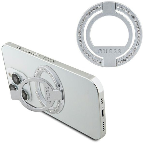 Guess Distributor - 3666339170387 - GUE2688 - Guess MagSafe Ring Stand GUMRSALDGS silver Rhinestone - B2B homescreen