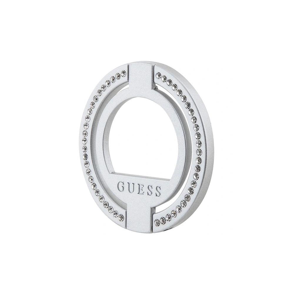 Hurtownia GSM - Uchwyt pe deget Guess MagSafe Ring Stand GUMRSALDGS argintiu/silver cu strass - GUE2688 - {ean13} - Hurt
