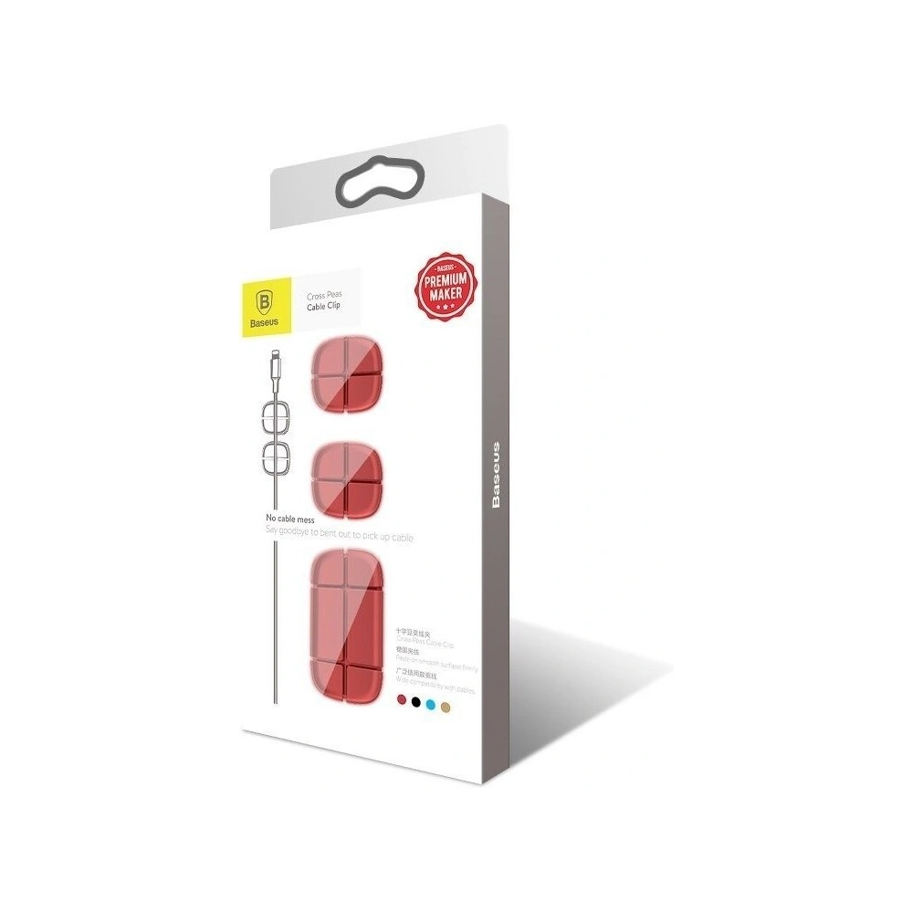 Hurtownia GSM - Organizer pentru cabluri Cross Peas Baseus - roșu - BSU133RED - {ean13} - Hurt