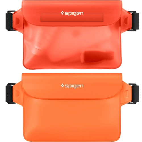 Etui wodoszczelne Spigen A620 Universal Waterproof Waist Bag Sunset Orange [2 PACK]