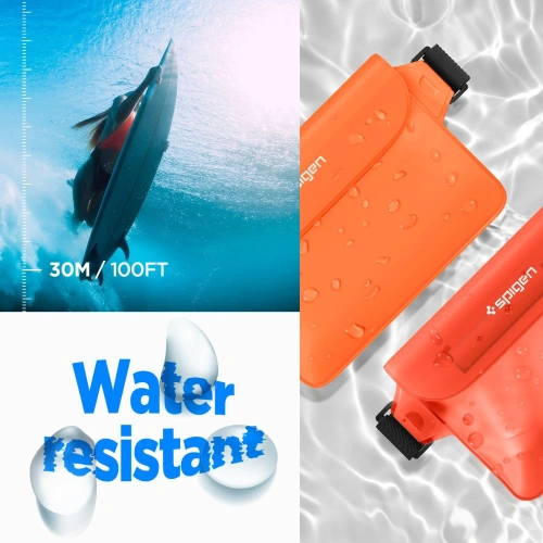 Etui wodoszczelne Spigen A620 Universal Waterproof Waist Bag Sunset Orange [2 PACK]