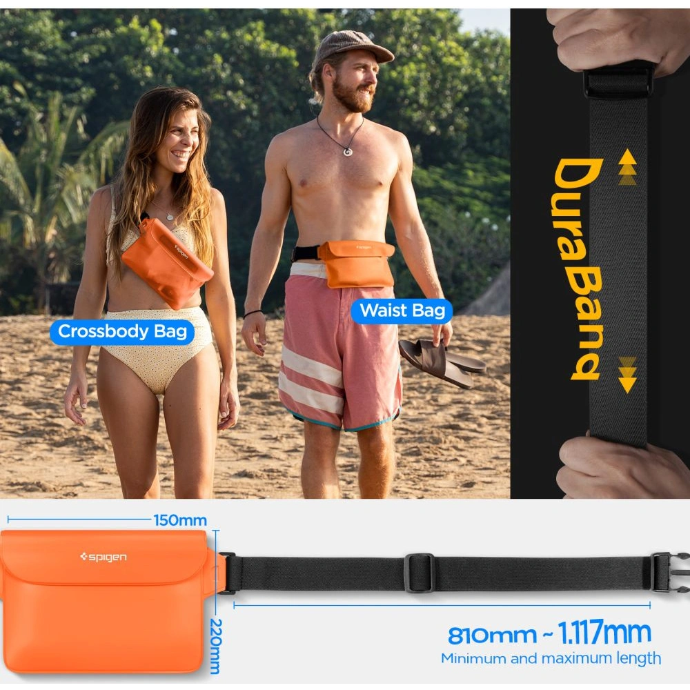 Hurtownia GSM - Wasserdichtes Etui Spigen A620 Universelle Wasserdichte Hüfttasche Sonnenuntergang Orange [2 PACK] - SPN2923 - {ean13} - Hurt