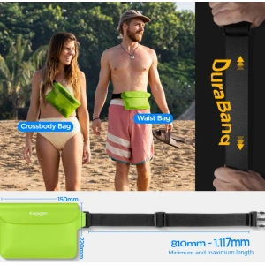 Hurtownia GSM - Wasserdichte Hülle Spigen A620 Universal Wasserdichte Hüfttasche Kaktusgrün [2 PACK] - SPN2924 - {ean13} - Hurt