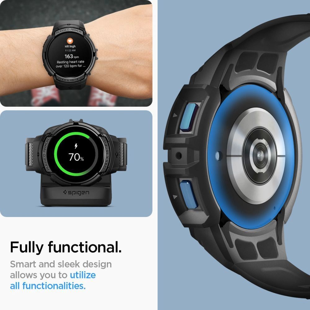 Hurtownia GSM - Pasek Spigen Rugged Armor Pro Samsung Galaxy Watch 6 44mm Schwarz - SPN2925 - {ean13} - Hurt
