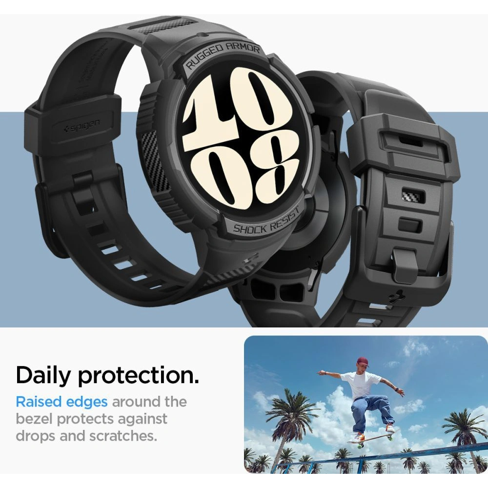 Hurtownia GSM - Pasek Spigen Rugged Armor Pro Samsung Galaxy Watch 6 44mm Schwarz - SPN2925 - {ean13} - Hurt