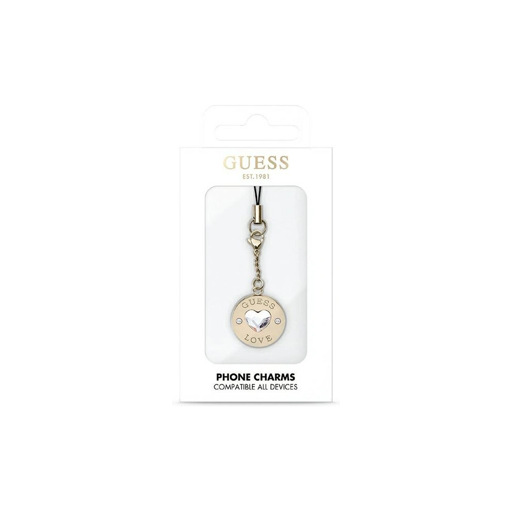 Wholesale Guess GUCPMHGLD Phone Strap Heart Diamond Charm with Rhinestones - GUE2697 - {ean13} - Hurt