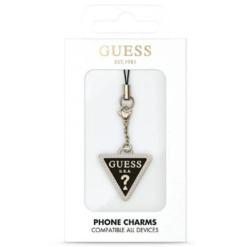 Zawieszka Guess GUCPMTDCK Phone Strap Triangle Diamond Charm with Rhinestones