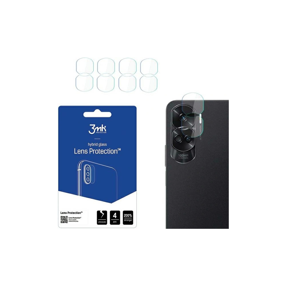 Hurtownia GSM - Szkło hybrydowe na obiektyw aparatu 3MK Lens Protect Honor 90 Lite [4 PACK] - 3MK5069 - {ean13} - Hurt
