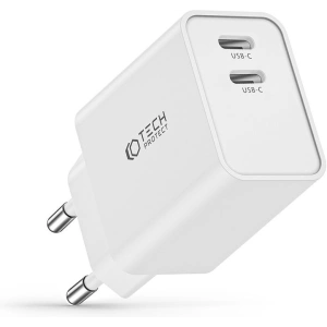 Hurtownia GSM - Síťová nabíječka Tech-Protect C35W 2-portová síťová nabíječka PD 35W bílá - THP2185 - {ean13} - Hurt