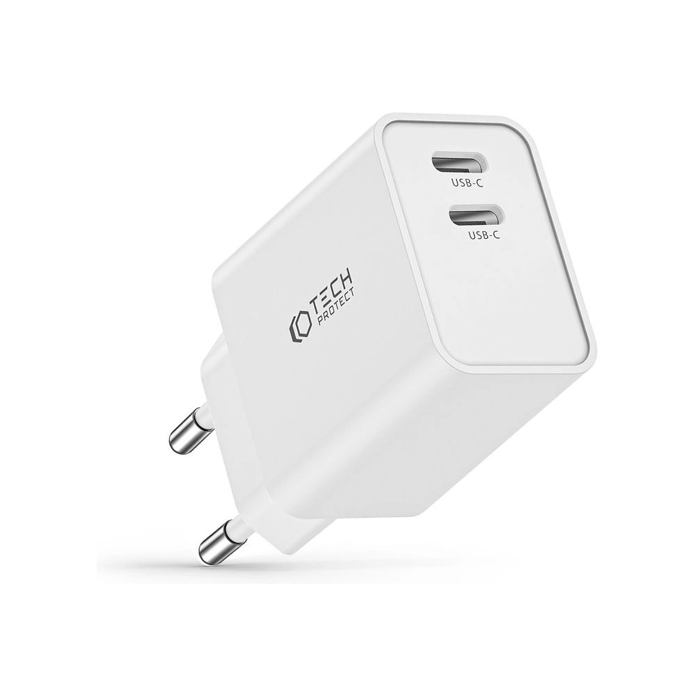 Hurtownia GSM - Netzteil Tech-Protect C35W 2-Port Netzladegerät PD 35W Weiß - THP2185 - {ean13} - Hurt