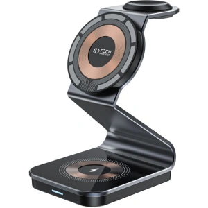 Hurtownia GSM - Ładowarka bezprzewodowa Tech-Protect Qi15W-A29 3in1 Magnetic MagSafe Wireless Charger Black - THP2187 - {ean13} - Hurt
