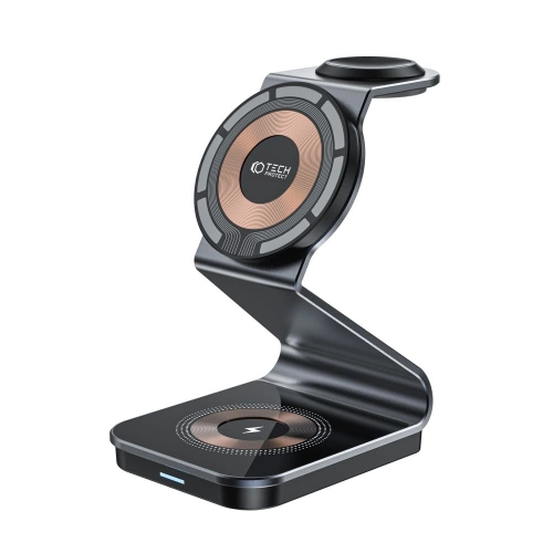 Ładowarka bezprzewodowa Tech-Protect Qi15W-A29 3in1 Magnetic MagSafe Wireless Charger Black