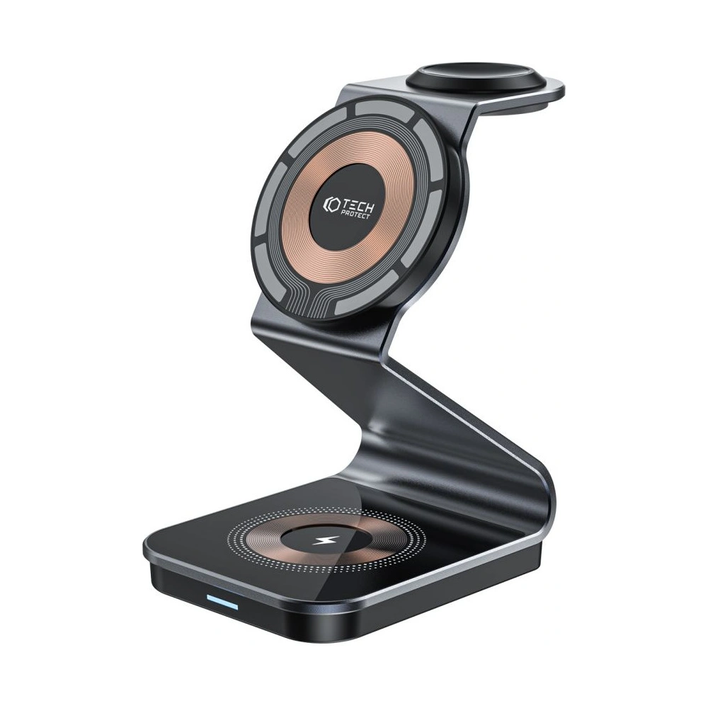 Hurtownia GSM - Încărcător wireless Tech-Protect Qi15W-A29 3in1 Magnetic MagSafe Wireless Charger Black - THP2187 - {ean13} - Hurt