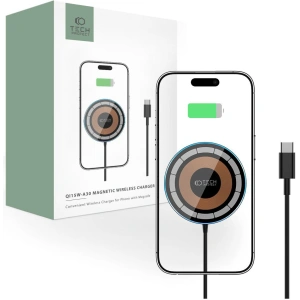 Hurtownia GSM - Vezeték nélküli töltő Tech-Protect Qi15W-A30 Magnetic Magsafe Vezeték nélküli töltő Fekete - THP2188 - {ean13} - Hurt