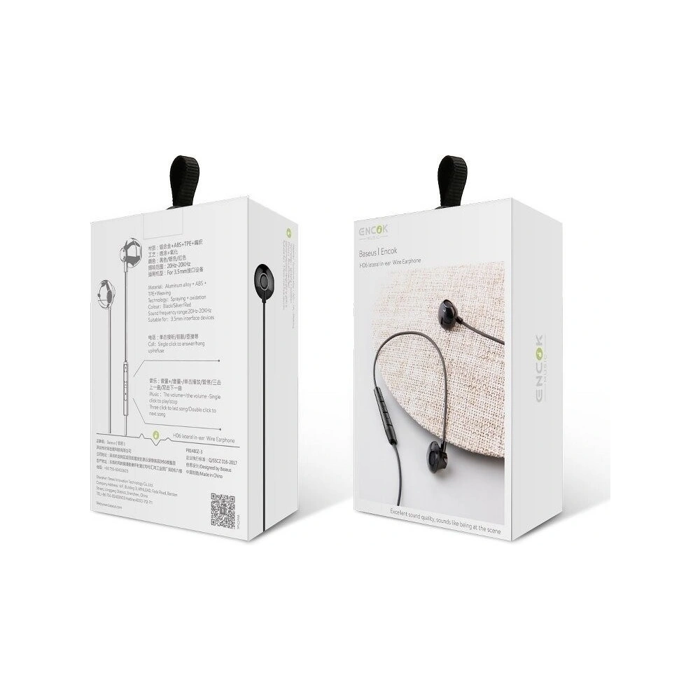 Hurtownia GSM - Sluchátka Baseus Encok H06 - černé - BSU157BLK - {ean13} - Hurt