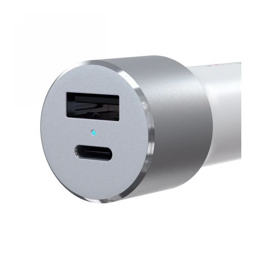 Ładowarka samochodowa Satechi car charger 72W, USB-C, PD, USB-A (srebrny)