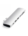 Hub Adapter Satechi Pro z podwójnym USB-C do Apple MacBook 2x USB-A, 4K HDMI, czytnik kart micro/SD (srebrny)