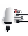 Wholesale Satechi Pro Hub with double USB-C for Apple MacBook 2x USB-C, 2x USB-A, 4K HDMI, micro/SD card reader (silver) - STH77 - {ean13} - Hurt