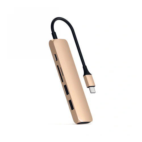 Hub Satechi Adapter V2 do urządzeń mobilnych USB-C PD, 2x USB-A, 4K HDMI, czytnik kart micro SD