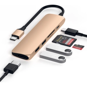 Hurtownia GSM - Hub Satechi Adapter V2 mobilis USB-C PD eszközökhöz, 2x USB-A, 4K HDMI, micro SD kártyaolvasó - STH78 - {ean13} - Hurt