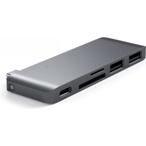 Hurtownia GSM - Hub Satechi Type-C USB Pass-through do urządzeń mobilnych USB-C 60W, 2x USB-A, czytnik kart micro/SD space gray - STH82 - {ean13} - Hurt